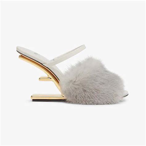 fendi mink fur heels|fendi first sandals.